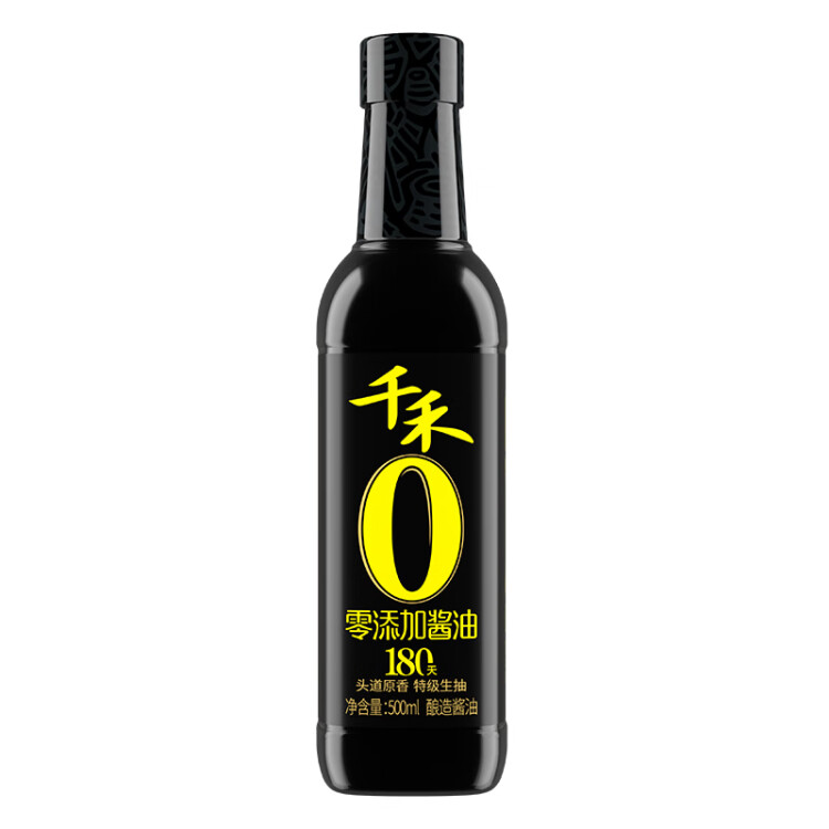 千禾零添加 180天醬油 500ml【0添加特級(jí)生抽】釀造炒菜涼拌調(diào)料 光明服務(wù)菜管家商品