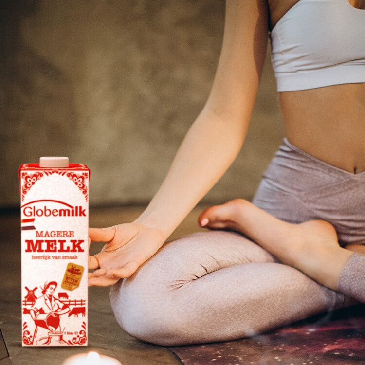 荷高（Globemilk）荷蘭原裝進(jìn)口 3.8g優(yōu)乳蛋白脫脂純牛奶 1L*6 年貨送禮 高鈣0脂肪 菜管家商品
