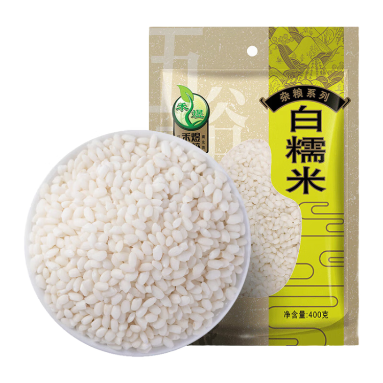 禾煜 白糯米400g（粽子米 圓糯米 黏米 五谷 雜糧 真空裝 粥米伴侶) 菜管家商品