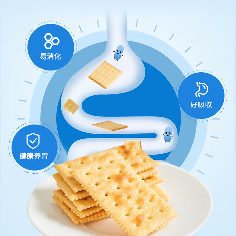 Aji低糖酵母减盐苏打饼干2.5斤咸味易消化解馋休闲零食年货送礼礼盒 菜管家商品