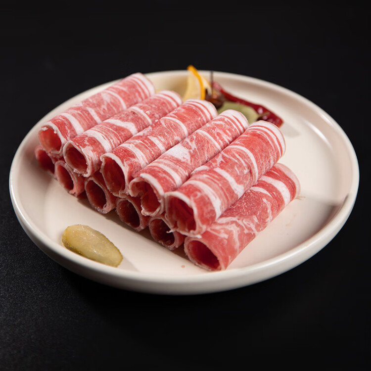 鲜京采新西兰进口原切羊排肉卷350g/袋 羊肉片生鲜 涮肉火锅食材 光明服务菜管家商品 
