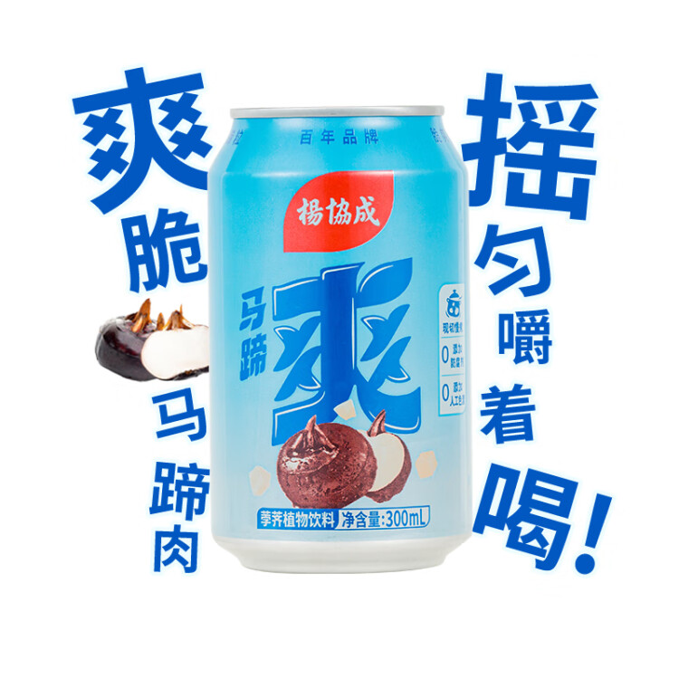 楊協成 馬蹄爽 荸薺飲料 300ml*6罐 新加坡品牌 果肉飲料 粒粒爽脆 光明服務菜管家商品