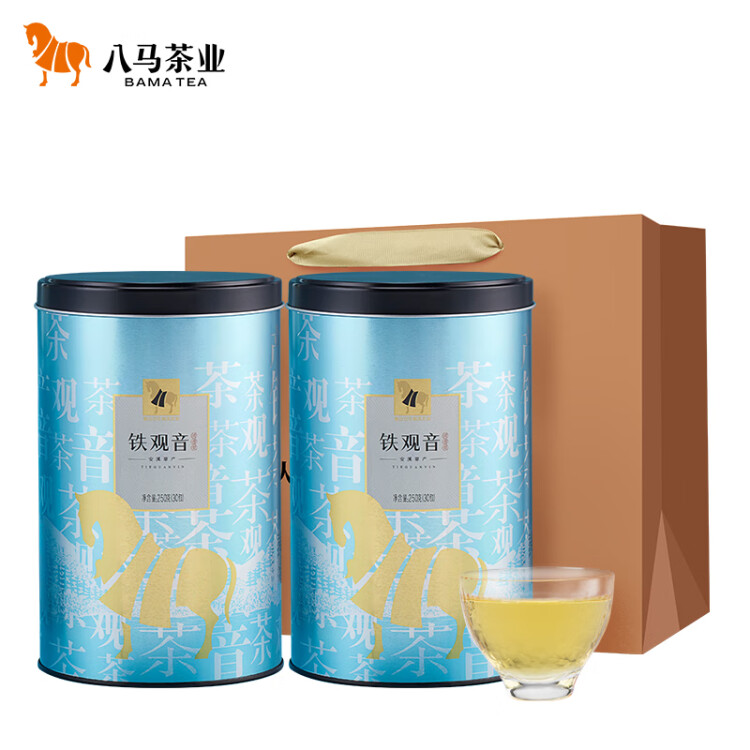 八马茶业乌龙茶 安溪铁观音 清香型一级500g 罐装茶叶 非遗传承技艺 菜管家商品