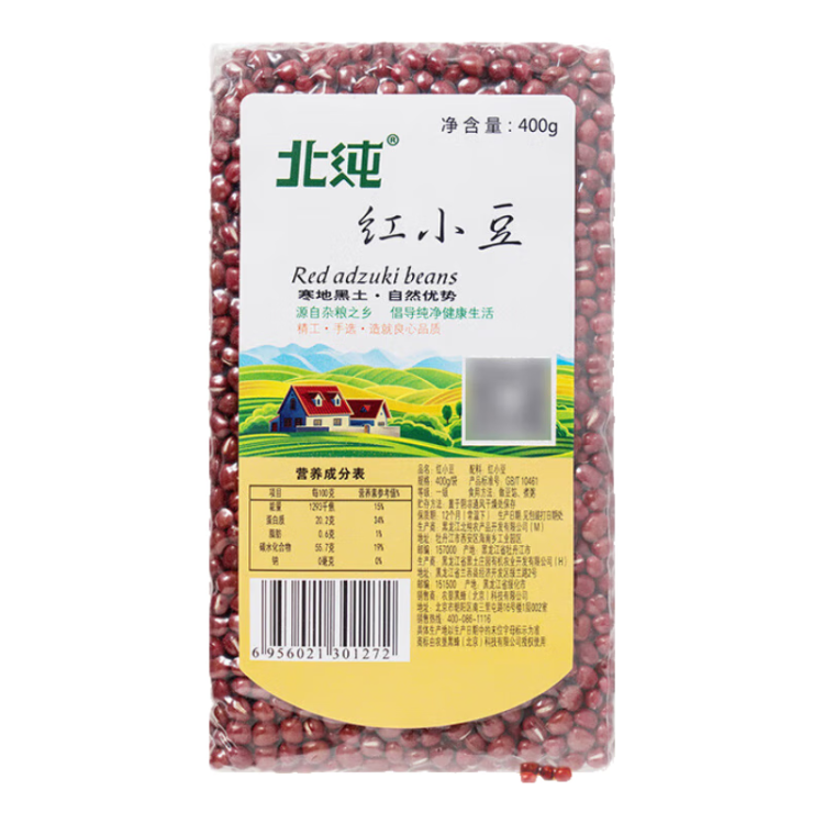 北純 紅小豆400g/袋（富含膳食纖維 含鐵 富鉀 高葉酸 紅豆 雜糧） 光明服務(wù)菜管家商品