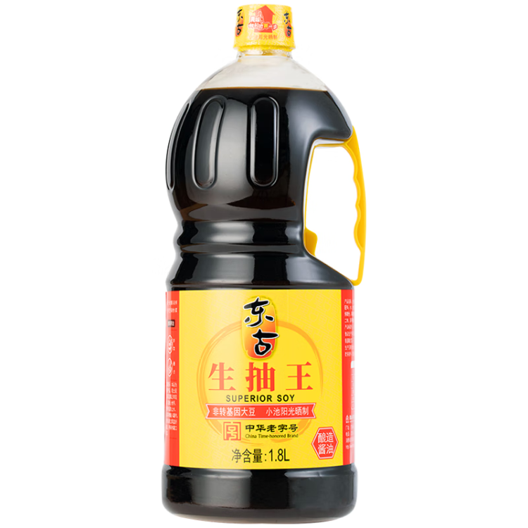 東古 生抽王【釀造醬油】1.8L 紅燒炒菜涼拌鮮味足 中華老字號 菜管家商品