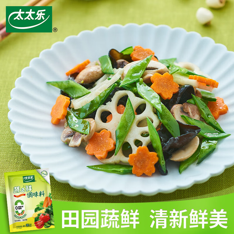 太太乐 鸡精 蔬之鲜 复合调味料 素食提鲜 400g 菜管家商品