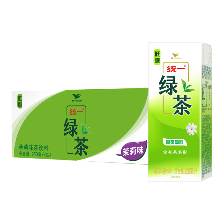 統(tǒng)一 綠茶 250ml*24盒/箱 茶飲料 整箱裝 （新舊包裝隨機(jī)發(fā)貨） 菜管家商品