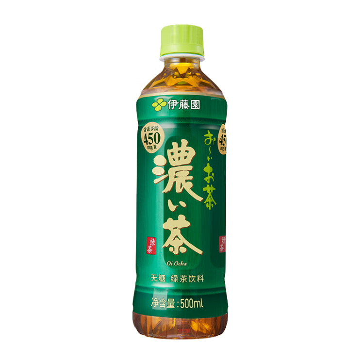 伊藤园（ITOEN）浓味绿茶茶叶饮料 无糖茶饮料 0糖0脂0卡饮料 500ml*15瓶 整箱 菜管家商品