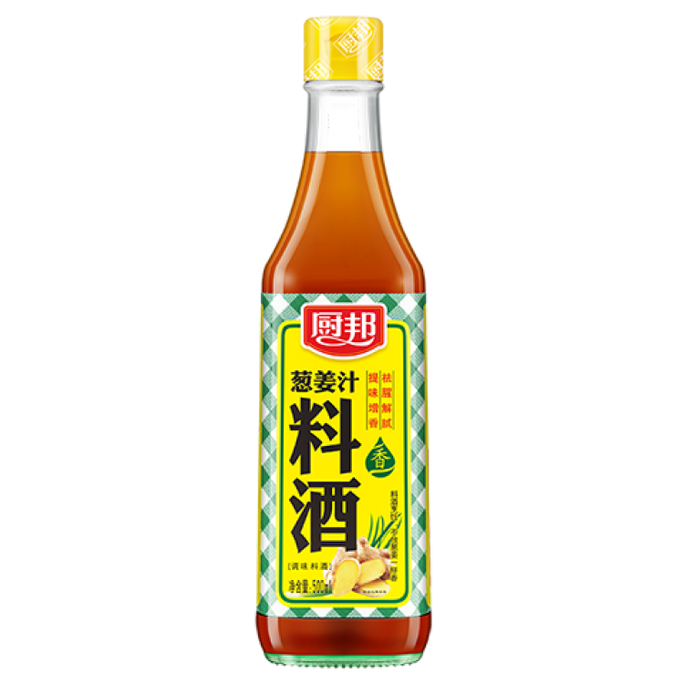 厨邦 料酒 葱姜汁料酒 传统黄酒酿造精制 去腥添香调味料 500ml 菜管家商品