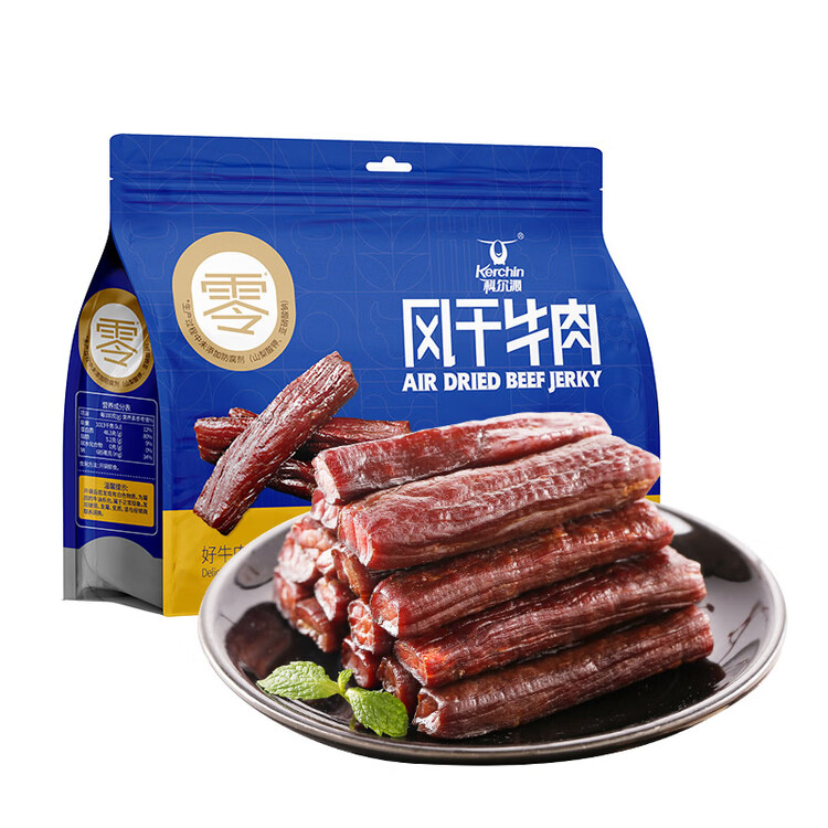 科尔沁 手撕风干牛肉干原味400g 休闲零食 肉干肉脯 0添加防腐剂  菜管家商品