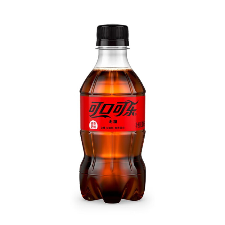 可口可樂(lè) Coca-Cola 零度 Zero 汽水 碳酸飲料 300ml*12瓶 整箱裝 菜管家商品