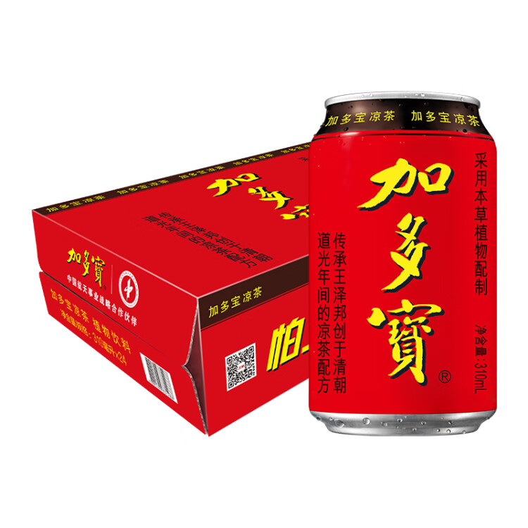 加多宝凉茶植物饮料 茶饮料 310ml*24罐 (新老包装随机发货) 菜管家商品