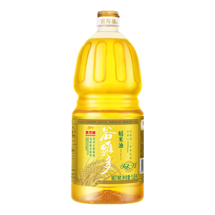 金龙鱼 食用油 谷维多双一万稻米油1.8L 谷维素10000PPM 光明服务菜管家商品