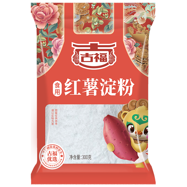 古福 红薯淀粉 300g  食用淀粉 调味料 地瓜粉 勾芡调味品 配料干净 菜管家商品