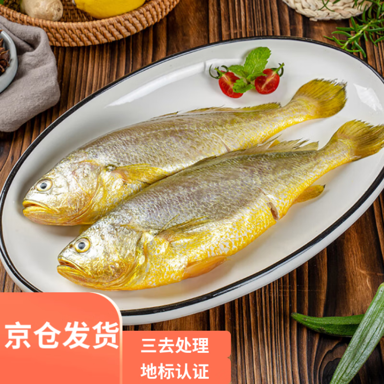 三都港冷凍三去大黃魚凈重2斤/2條裝 寧德黃花魚 深海生鮮魚類 海鮮水產(chǎn) 菜管家商品