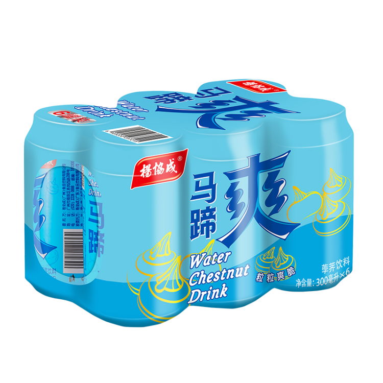 楊協成 馬蹄爽 荸薺飲料 300ml*6罐 新加坡品牌 果肉飲料 粒粒爽脆 光明服務菜管家商品