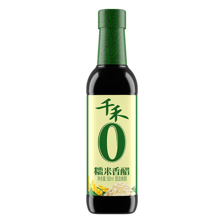 千禾 醋 糯米香醋 凉拌饺子蘸料  酿造食醋500mL 不使用添加剂 菜管家商品