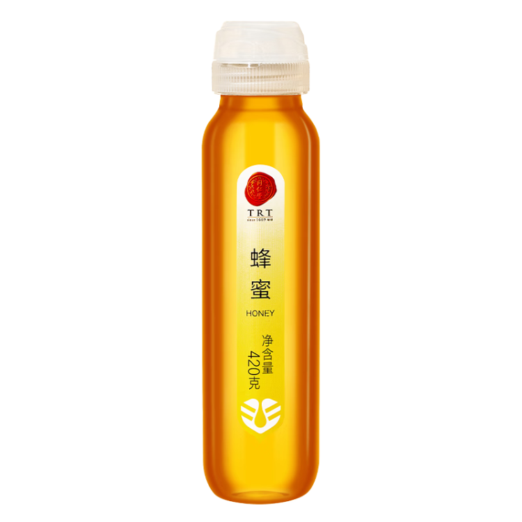 同仁堂品牌 北京同仁堂蜂蜜420克百花蜜100%纯蜂蜜拒绝添加挤压不沾手 光明服务菜管家商品