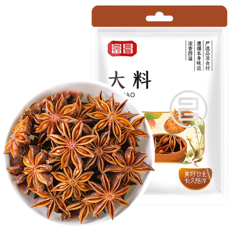 富昌 香辛料 大料50g 不熏不掺 八角茴香大料 火锅调料 佐料炖肉料 菜管家商品