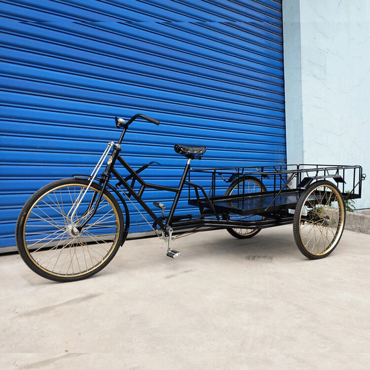 南洋人力三轮车加强加重款125米车厢带托架避震拉货载货400斤以上自行