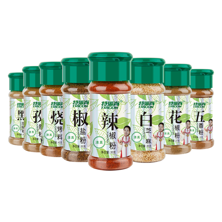 特瑞肯（TRICON）厨房调料组合套装284g烧烤肉火锅串串撒料炒菜香辛料调味品送礼 光明服务菜管家商品