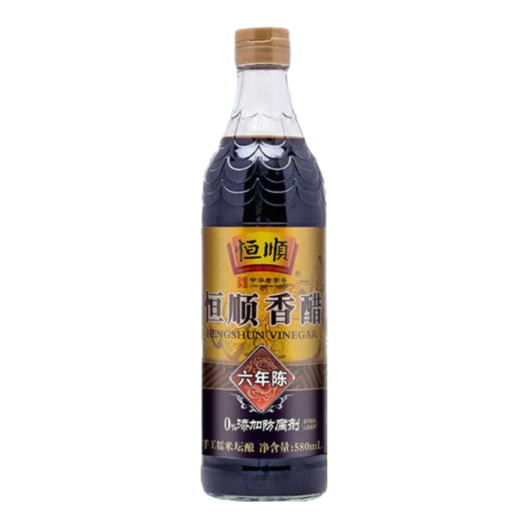 恒順 六年陳鎮(zhèn)江香醋6.4° 580ml 【0添加】手工糯米壇釀炒菜蘸食調(diào)味 菜管家商品