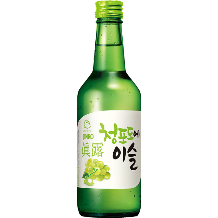 真露韩国烧酒13度青葡萄味 360ml*6瓶装 鸡尾酒 进口洋酒 果酒 光明服务菜管家商品