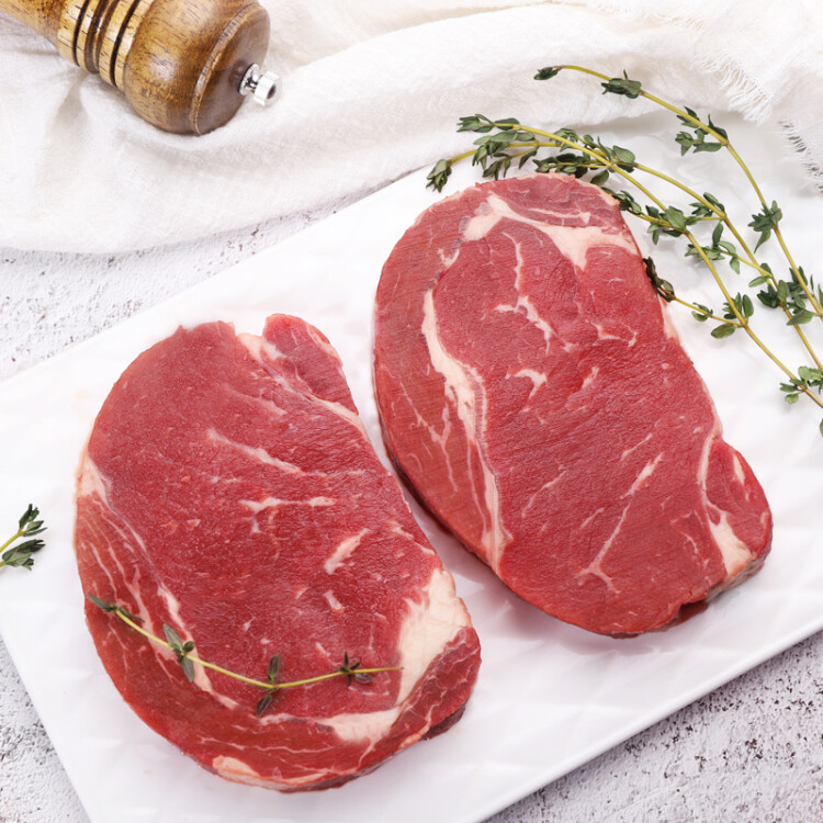 科尔沁 眼肉原切牛排 厚2.5cm  600g/套(2片)  谷饲牛肉生鲜 光明服务菜管家商品 
