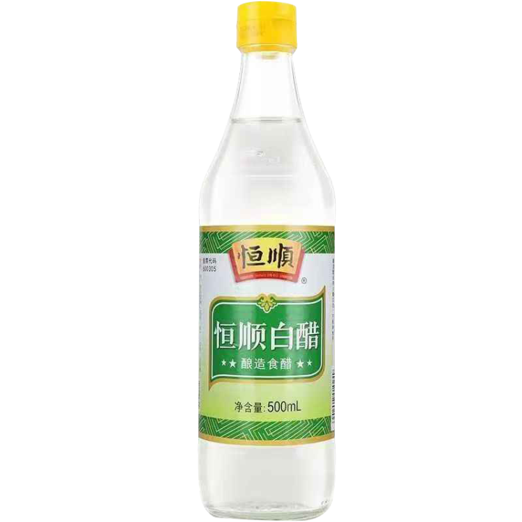 恒顺白醋 5° 500ml 凉拌提味炒菜腌制 酿造食醋 不添加防腐剂 菜管家商品