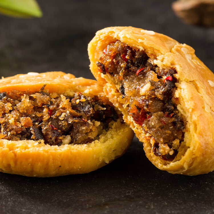 华瑜黄山烧饼特产小零食糕点梅干菜肉小酥饼原味170g儿童休闲零食 菜管家商品