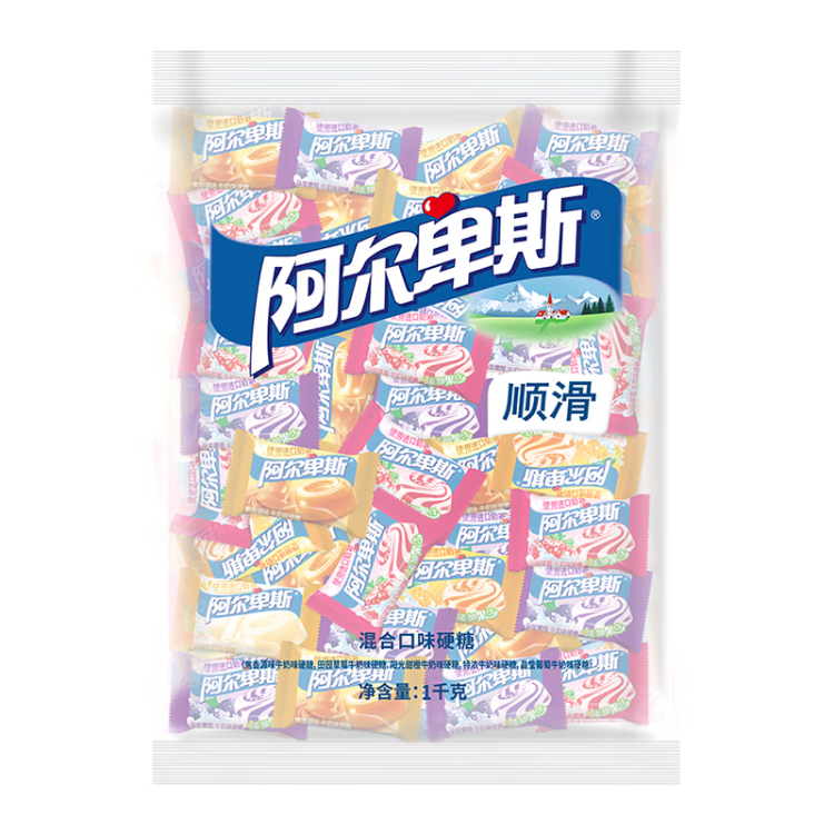 阿爾卑斯 混合口味硬糖1kg 休閑兒童水果糖果散裝零食聚會分享 菜管家商品