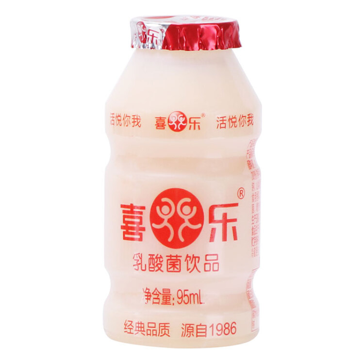 喜乐乳酸菌发酵饮品乳酸含乳儿童饮料95ml*24瓶 光明服务菜管家商品