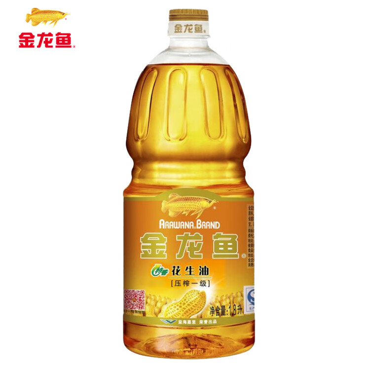 金龍魚食用油 壓榨一級(jí)特香花生油1.8L 菜管家商品