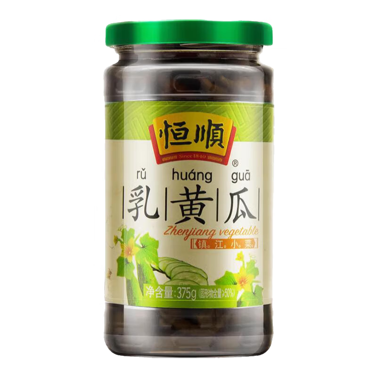 恒顺乳黄瓜 375g 镇江特产佐餐小菜开味腌菜咸菜 酱菜榨菜 菜管家商品