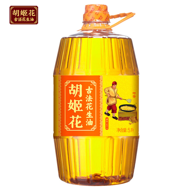 胡姬花 食用油 壓榨一級(jí) 古法花生油5L（新老包裝隨機(jī)發(fā)貨） 菜管家商品