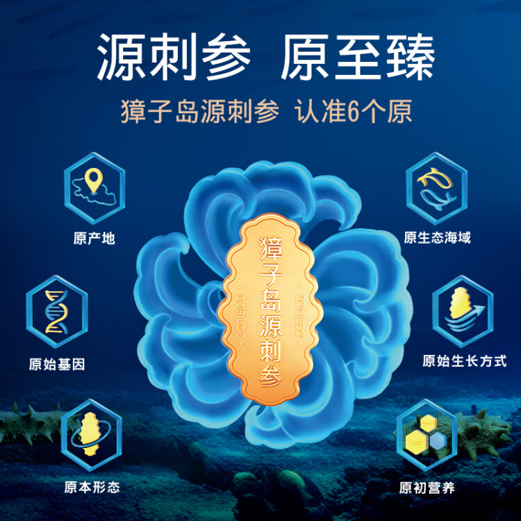 獐子岛 大连淡干海参100g 30-40头 底播辽刺参 海鲜水产干货送礼礼盒 菜管家商品
