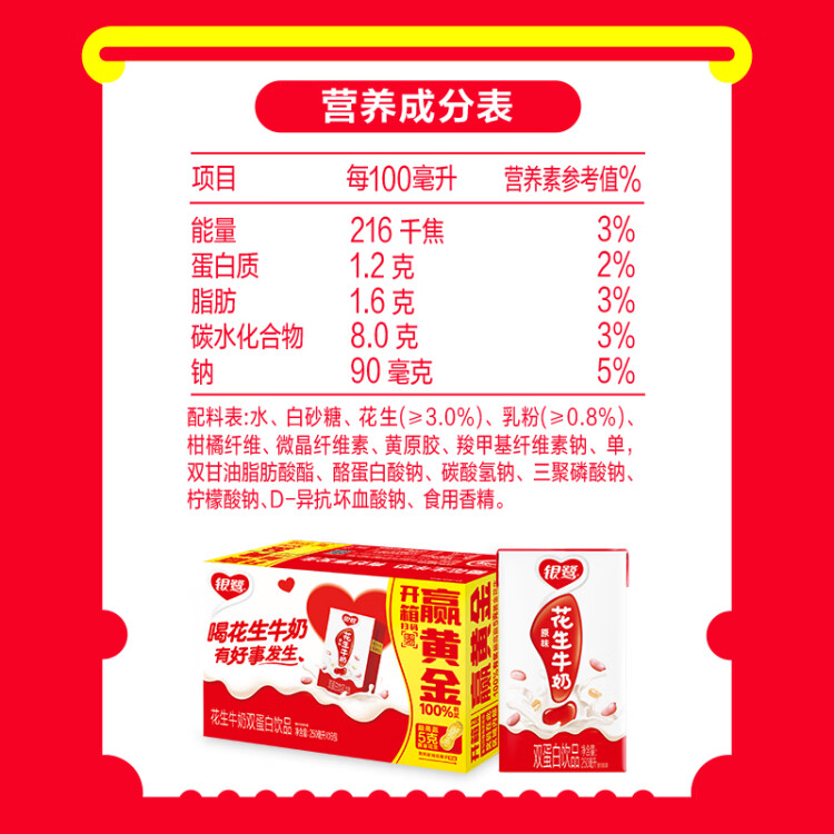 銀鷺 花生牛奶口味 復合蛋白飲料 250ml*16盒 整箱  菜管家商品