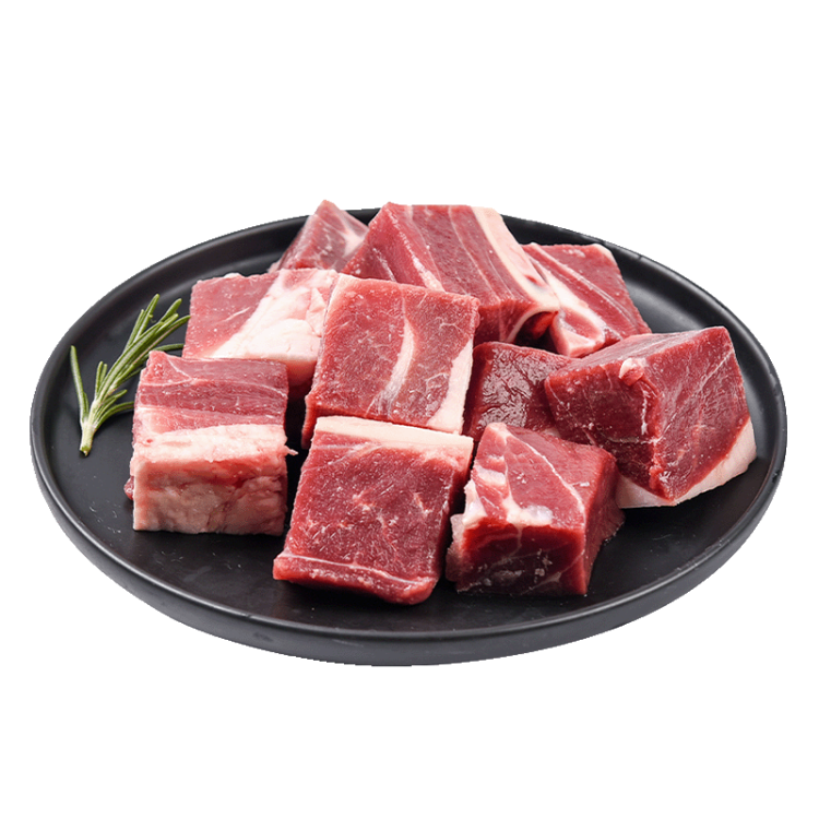 西鲜记  宁夏盐池滩羊 带骨羔羊肉块 1斤 180羔羊 炖煮食材 菜管家商品