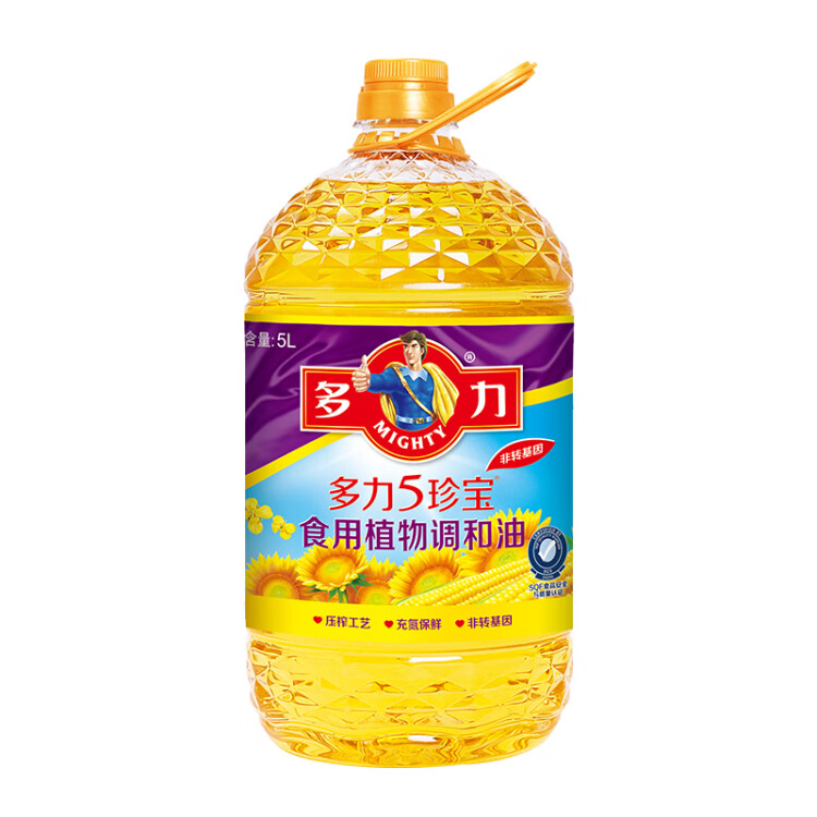 多力【张若昀同款】非转基因5珍宝食用植物调和油5L  光明服务菜管家商品