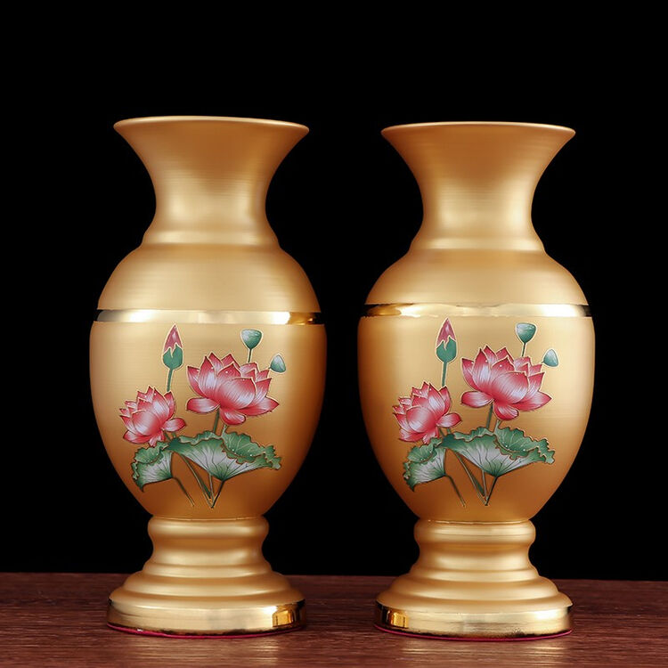 七宝莲佛前花瓶佛堂供佛家用观音净瓶佛前插花客厅纯铜合金花瓶供瓶摆件9寸 高22厘米 个 图片价格品牌评论 京东