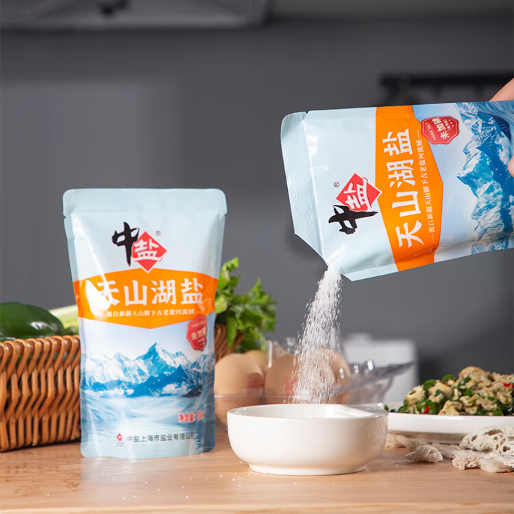 中鹽 天山湖鹽300g【未加碘】未添加抗結(jié)劑 中鹽出品 菜管家商品