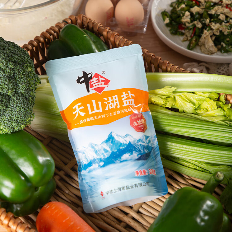 中鹽 天山湖鹽300g【未加碘】未添加抗結(jié)劑 中鹽出品 菜管家商品