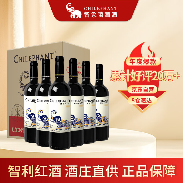 智象美露干紅葡萄酒750ml*6整箱裝 智利進口紅酒 送禮禮盒裝 光明服務菜管家商品