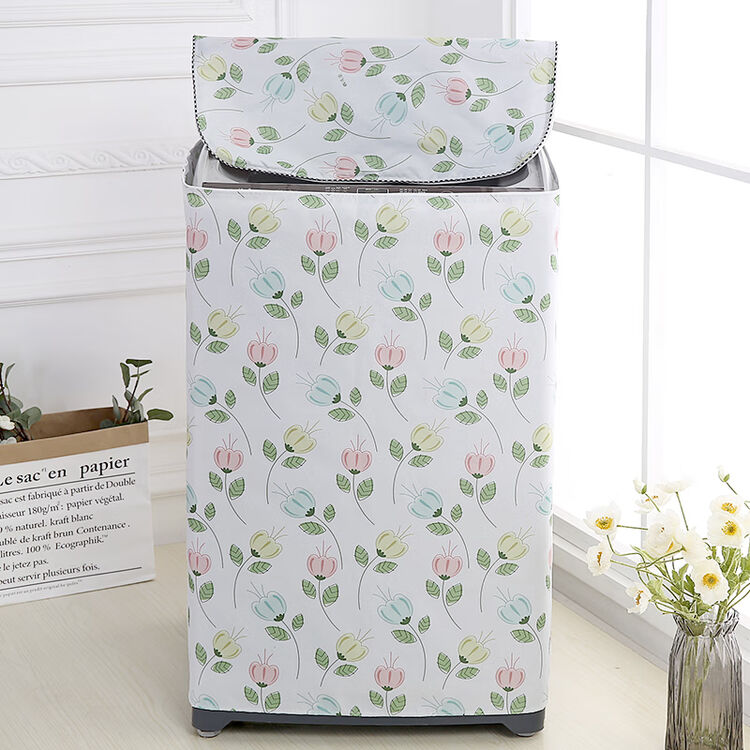 云栖锦波轮洗衣机罩件防尘罩套盖布开机不取加厚防水防晒保护罩小天鹅奥克斯美的海尔tcl等通用b2sh三色花 图片价格