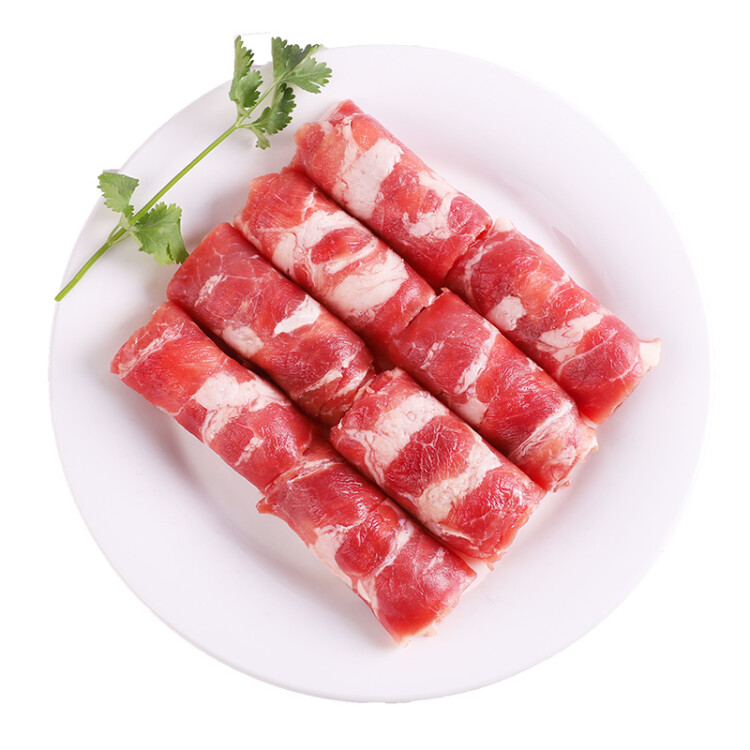 伊赛 国产精品肥牛肉卷/肉片 500g/袋 烧烤火锅食材 冷冻牛肉