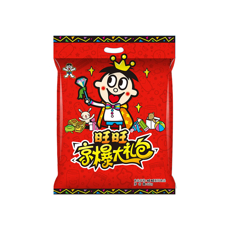 旺旺零食大礼包 600g 混合袋装 休闲零食送女友礼物 追剧解馋小零食 菜管家商品