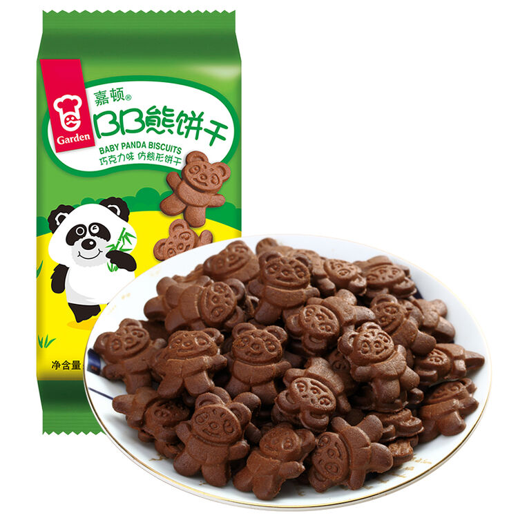 嘉顿 饼干糕点 零食点心 bb熊仔饼干巧克力味100g【图片 价格 品牌