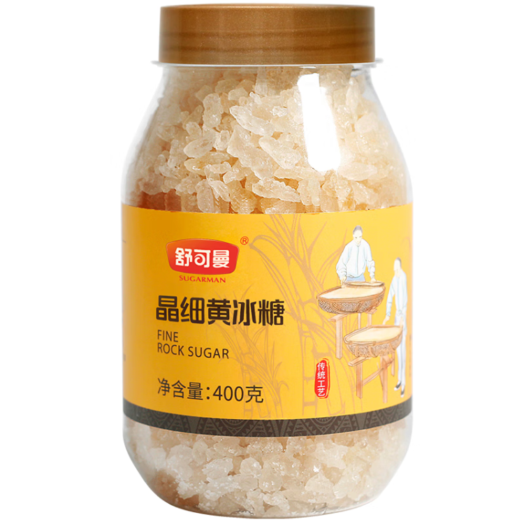舒可曼晶细黄冰糖400g【小粒易溶】老冰糖土冰糖花茶柠檬酵素雪梨糖水  菜管家商品 商品图