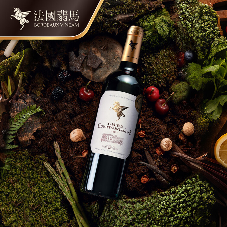 翡马（BORDEAUXVINEAM）圣曼尼酒庄干红葡萄酒单支礼盒装 750ml 法国进口红酒 年货节礼盒 菜管家商品