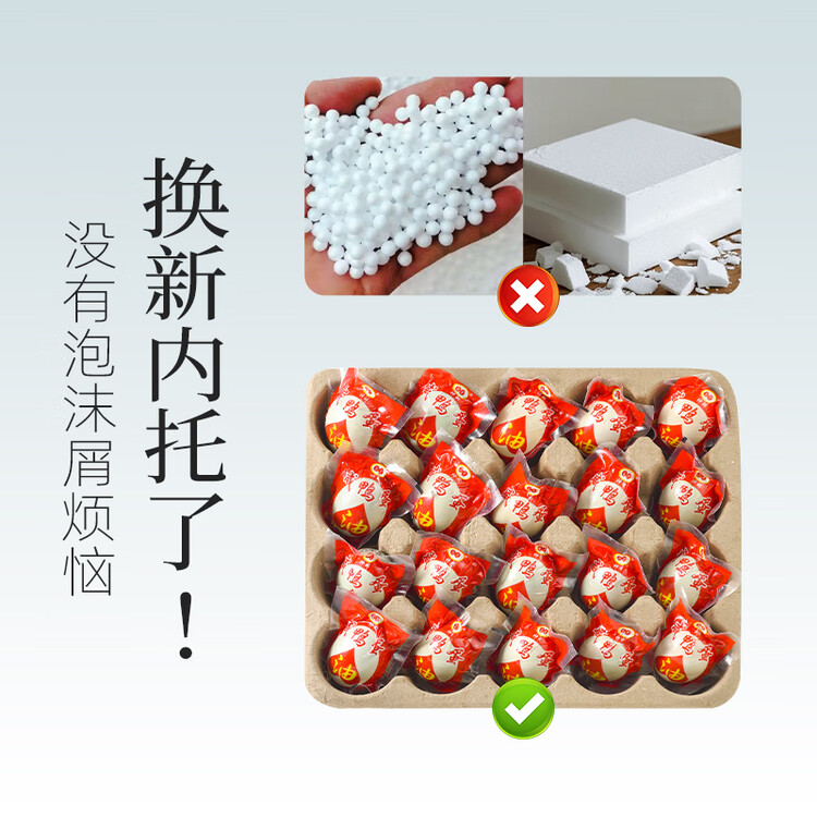 神邮 高邮咸鸭蛋熟20枚*60g家庭装 即食流油咸蛋黄 企业团购 菜管家商品